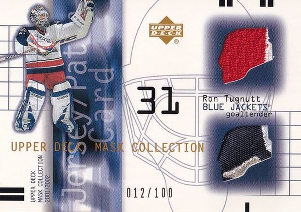 jersey patch karta RON TUGNUTT 01-02 Mask Collection Jersey Patch /100